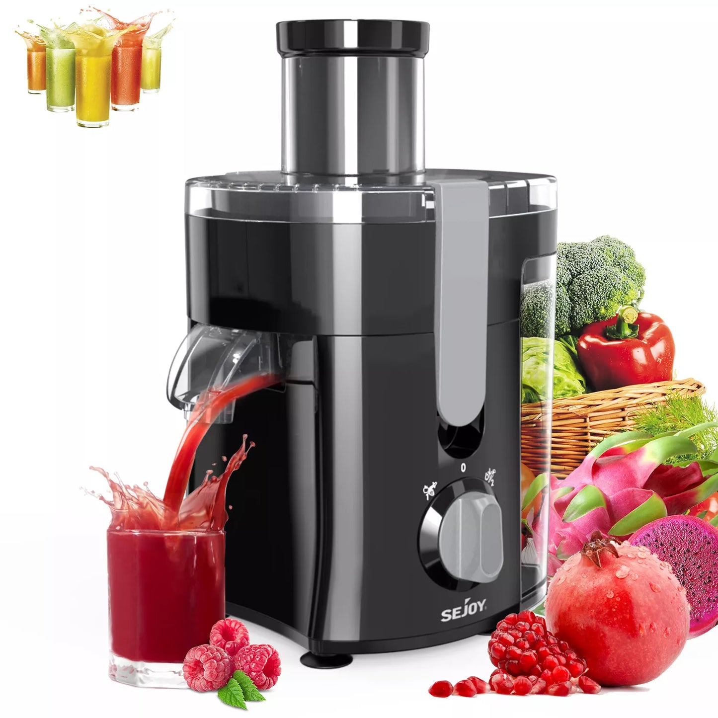 300W High-Speed Electric Juicer for Fruits & Vegetables