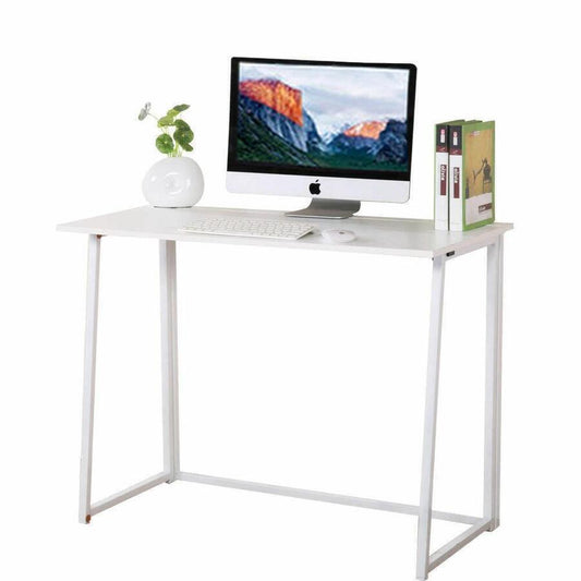 White Folding Computer Desk Home Office Laptop Study Table