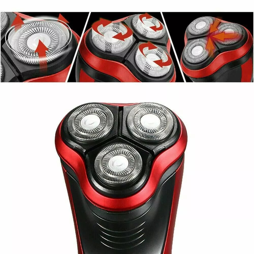 Men's Waterproof Rotary Electric Shaver with Pop-Up Trimmer