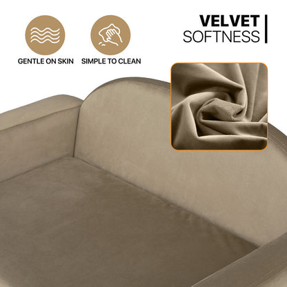 Velvet Pet Sofa Bed with Removable Cushion for Small Dogs & Cats