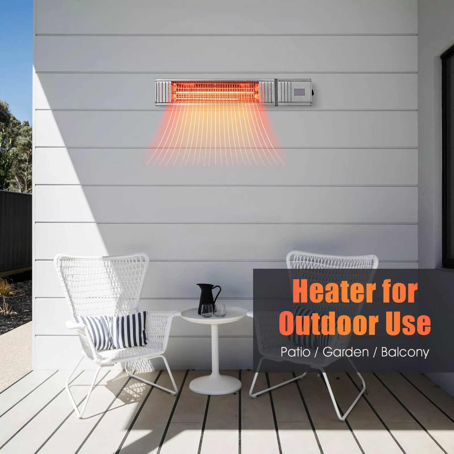 Indoor Outdoor Infrared Heater with Remote 1500W