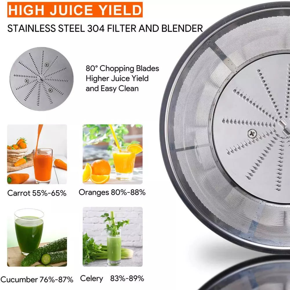 800W Electric Fruit & Vegetable Juicer High-Speed