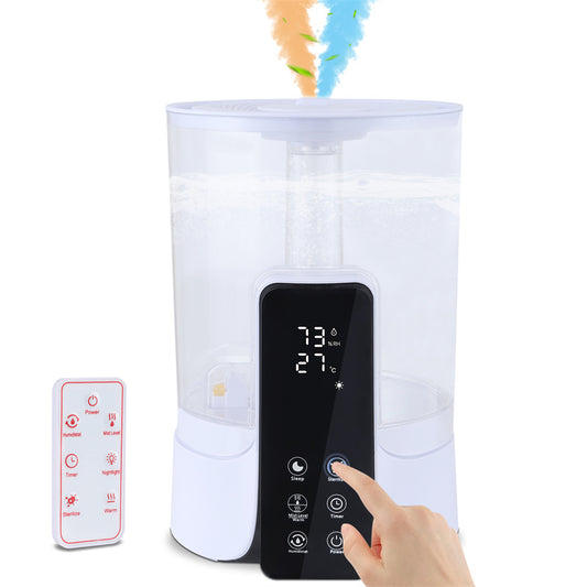 6L Smart Ultrasonic Humidifier with Adjustable Mist & Remote Control