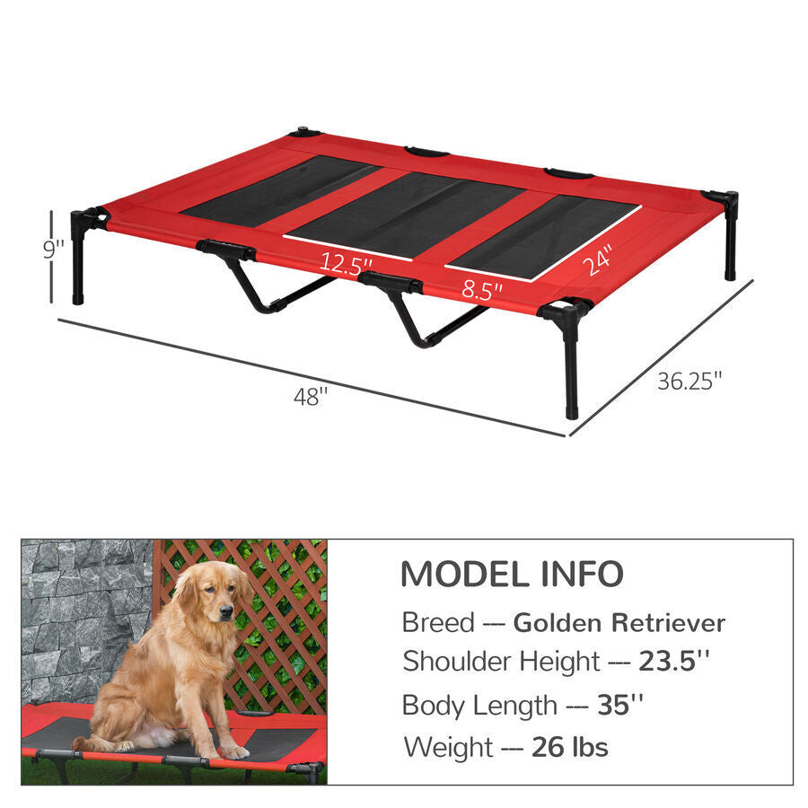 48" Elevated Pet Bed for Dogs & Cats Indoor/Outdoor