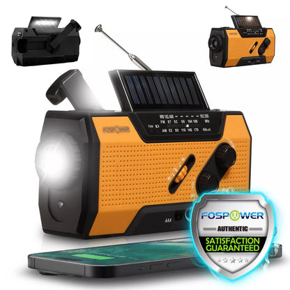 Solar Hand Crank Emergency Weather Radio with Power Bank