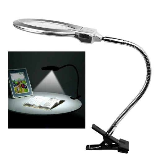 Flexible LED Magnifying Lamp with Clamp Desk Loupe